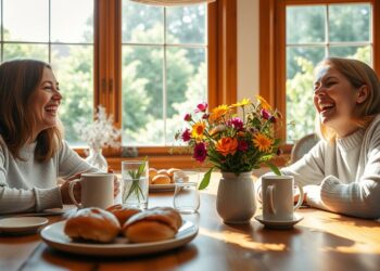 laughter over breakfast